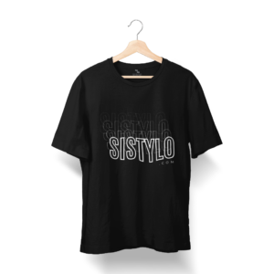SISTYLO ECO Printed Round Neck Black T-Shirts