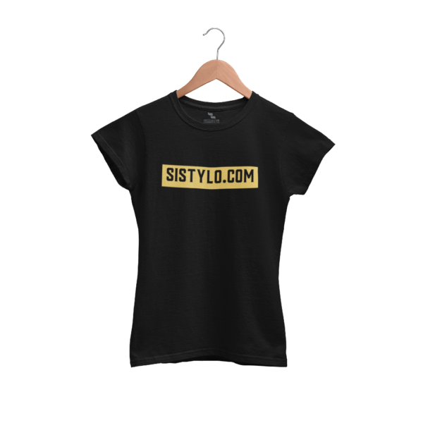 SISTYLO GOLD Printed Round Neck Black T-Shirts