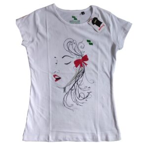 SISTYLO-COM-HAND-PAINTED-GIRL-FACE-WOMEN-SMALL-SIZE-WHITE-T-SHIRT